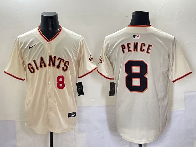Men 2025 San Francisco Giants #8 Pence Cream Game Nike MLB Jersey style 5->san francisco giants->MLB Jersey